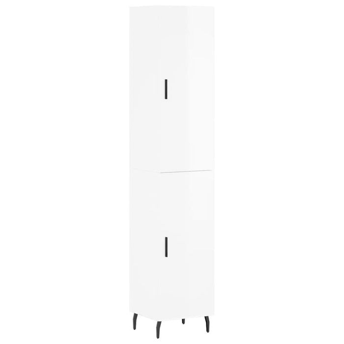 Credenza 34,5x34x180 cm in Legno Multistrato Bianco Lucidocod mxl 125632