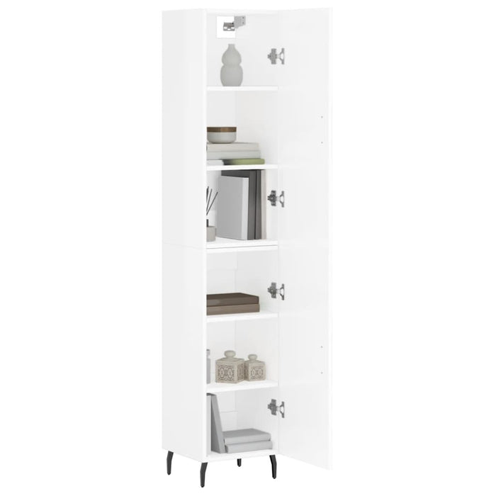 Credenza 34,5x34x180 cm in Legno Multistrato Bianco Lucido 3198803