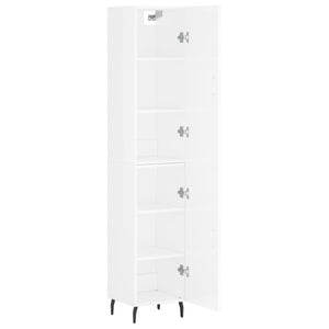 Credenza 34,5x34x180 cm in Legno Multistrato Bianco Lucido 3198803