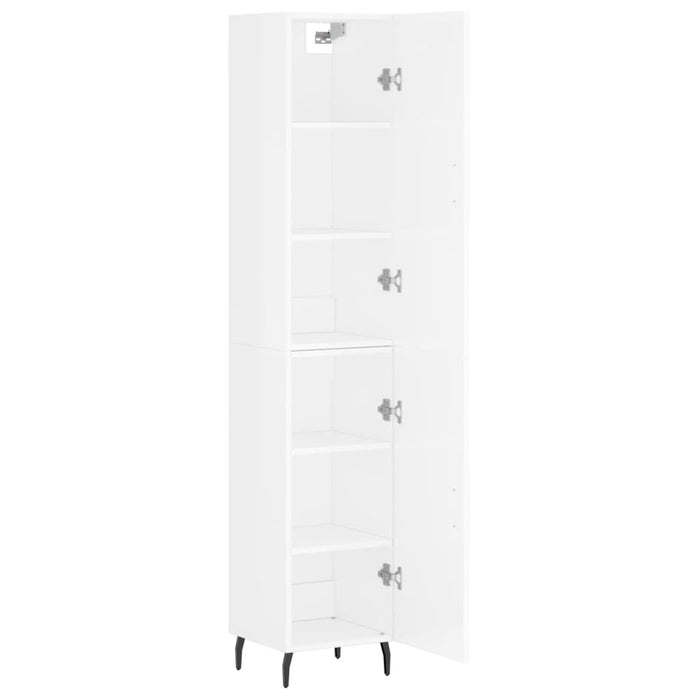 Credenza 34,5x34x180 cm in Legno Multistrato Bianco Lucido 3198803