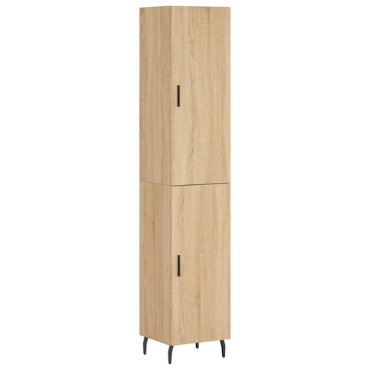 Credenza Rovere Sonoma 34,5x34x180 cm in Legno Multistratocod mxl 101702