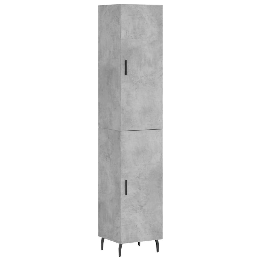 Credenza Grigio Cemento 34,5x34x180 cm in Legno Multistratocod mxl 77690