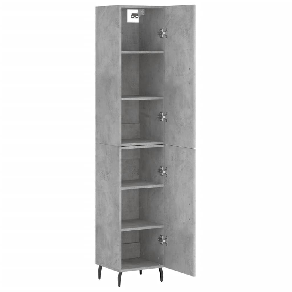 Credenza cassettiera mobile contenitore organizer cucina soggiorno salotto alto 345 x 34 x 180 cm legno ingegnerizzato grigio 02_0034360