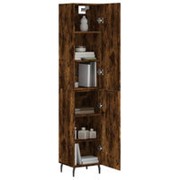 Credenza-Buffet-Armadio da cucina Rovere Fumo 34,5x34x180 cm in Legno Multistrato 207430