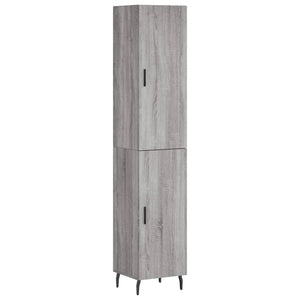 Credenza-Buffet-Armadio da cucina Grigio Sonoma 34,5x34x180 cm in Legno Multistrato 484530