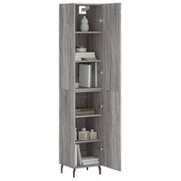 Credenza-Buffet-Armadio da cucina Grigio Sonoma 34,5x34x180 cm in Legno Multistrato 484530