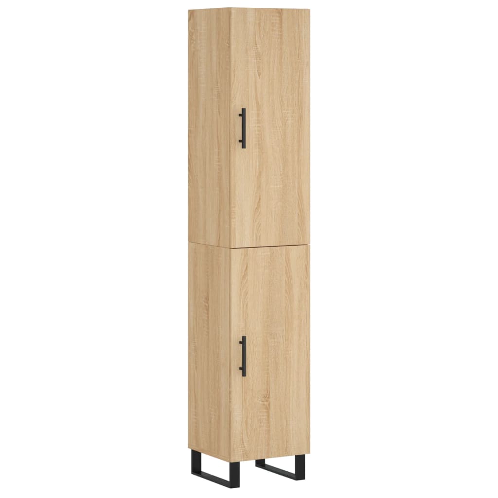 vidaXL Credenza Rovere Sonoma 34,5x34x180 cm in Legno Multistrato