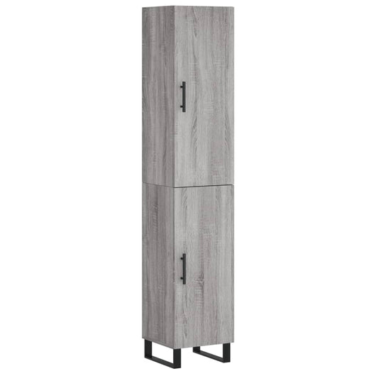 Credenza Grigio Sonoma 34,5x34x180 cm in Legno Multistratocod mxl 125643