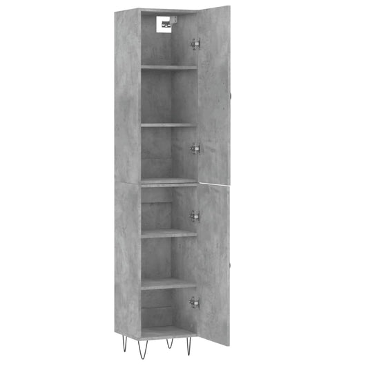 Credenza cassettiera mobile contenitore organizer cucina soggiorno salotto alto 345 x 34 x 180 cm legno ingegnerizzato grigio 02_0034330