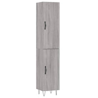 vidaXL Credenza Grigio Sonoma 34,5x34x180 cm in Legno Multistrato