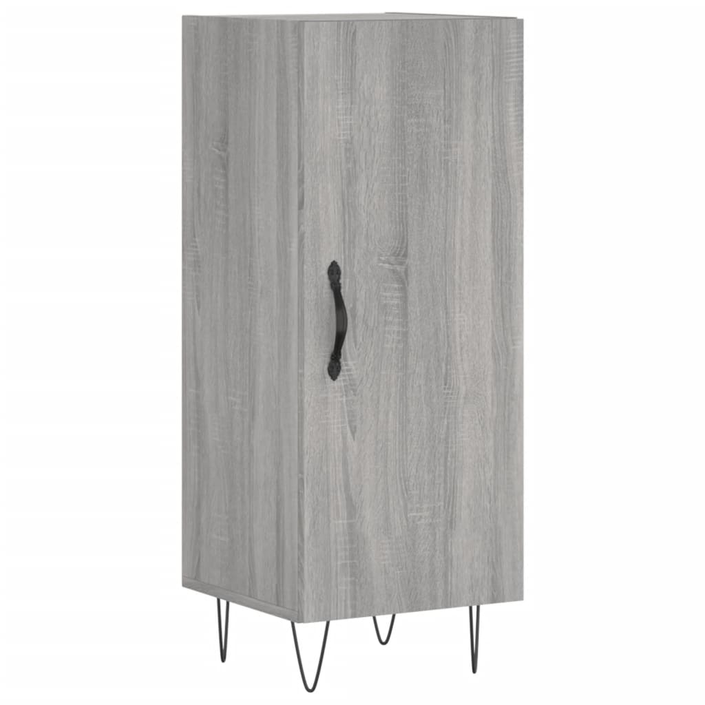 vidaXL Credenza Grigio Sonoma 34,5x34x180 cm in Legno Multistrato