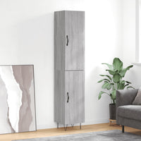 vidaXL Credenza Grigio Sonoma 34,5x34x180 cm in Legno Multistrato