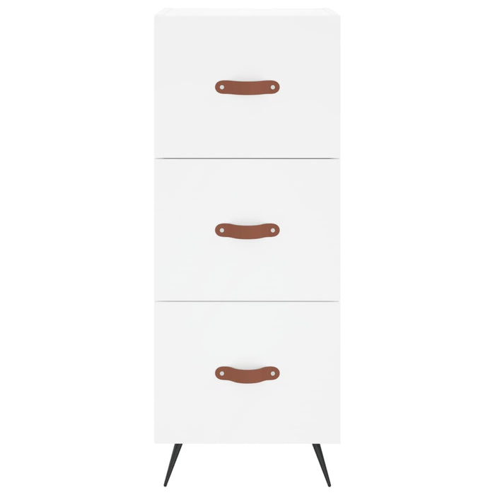 Credenza-Buffet-Armadio da cucina Bianca 34,5x34x180 cm in Legno Multistrato 138708