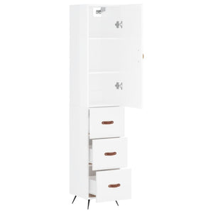 Credenza 34,5x34x180 cm in Legno Multistrato Bianco Lucido 3198827