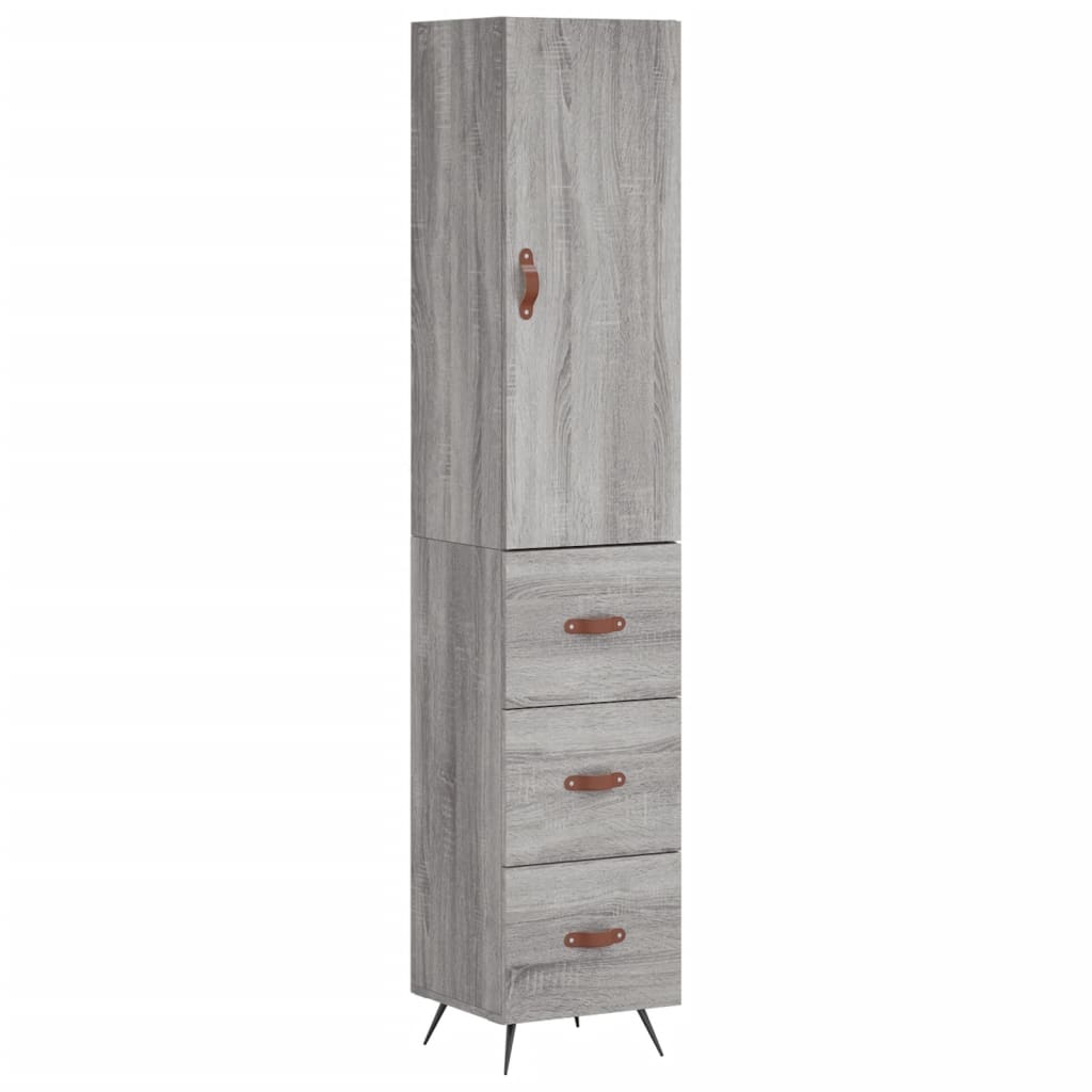 Credenza Grigio Sonoma 34,5x34x180 cm in Legno Multistrato 3198831