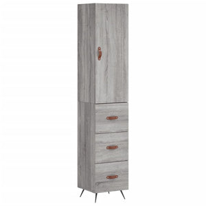 Credenza Grigio Sonoma 34,5x34x180 cm in Legno Multistrato 3198831