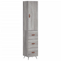 Credenza Grigio Sonoma 34,5x34x180 cm in Legno Multistratocod mxl 101691