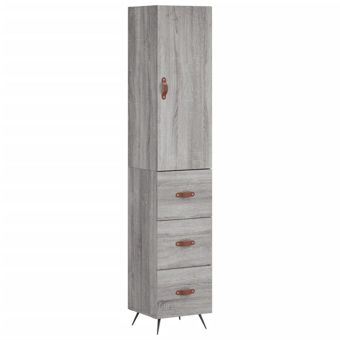 Credenza Grigio Sonoma 34,5x34x180 cm in Legno Multistratocod mxl 101691