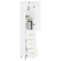 Credenza Bianca 34,5x34x180 cm in Legno Multistratocod mxl 101682