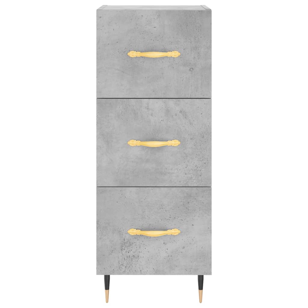 Credenza-Buffet-Armadio da cucina Grigio Cemento 34,5x34x180 cm in Legno Multistrato 814740