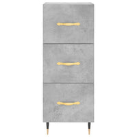 Credenza-Buffet-Armadio da cucina Grigio Cemento 34,5x34x180 cm in Legno Multistrato 814740