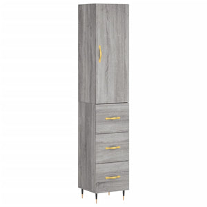 Credenza Grigio Sonoma 34,5x34x180 cm in Legno Multistratocod mxl 77944