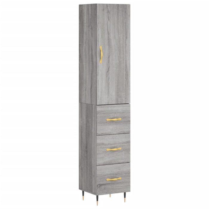 Credenza Grigio Sonoma 34,5x34x180 cm in Legno Multistratocod mxl 77944