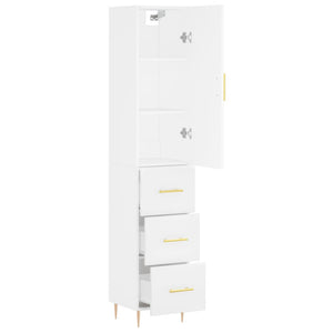 Credenza Bianca 34,5x34x180 cm in Legno Multistrato 3198841