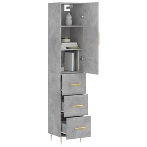 Credenza Grigio Cemento 34,5x34x180 cm in Legno Multistrato 3198845