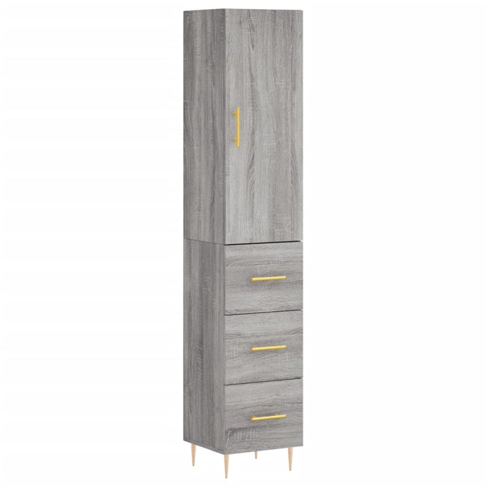 Credenza Grigio Sonoma 34,5x34x180 cm in Legno Multistratocod mxl 77936