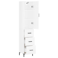 Credenza 34,5x34x180 cm in Legno Multistrato Bianco Lucido 3198851
