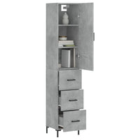 Credenza Grigio Cemento 34,5x34x180 cm in Legno Multistratocod mxl 77684
