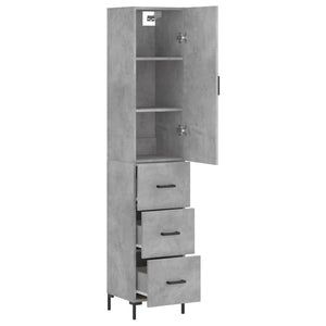 Credenza cassettiera mobile contenitore organizer cucina soggiorno salotto alto 345 x 34 x 180 cm legno ingegnerizzato grigio 02_0034367