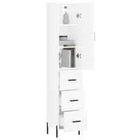 Credenza 34,5x34x180 cm in Legno Multistrato Bianco Lucido 3198859
