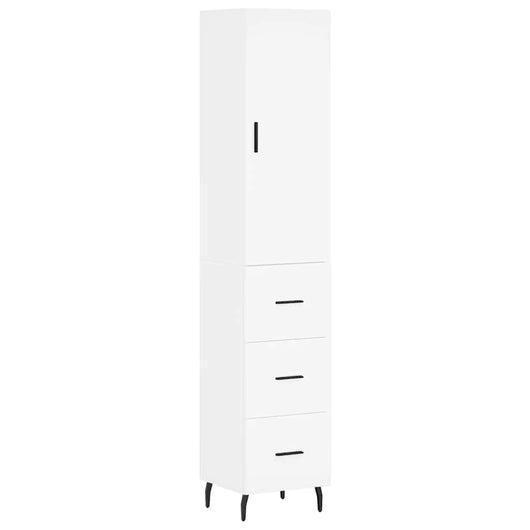 Credenza Bianca 34,5x34x180 cm in Legno Multistratocod mxl 114024