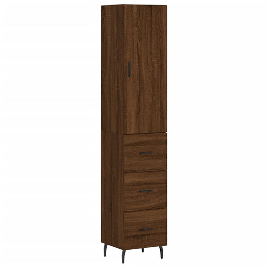 Credenza Rovere Marrone 34,5x34x180 cm in Legno Multistratocod mxl 78063