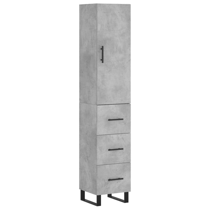 Credenza cassettiera mobile contenitore organizer cucina soggiorno salotto alto 345 x 34 x 180 cm legno ingegnerizzato grigio 02_0034326