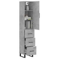 Credenza Grigio Cemento 34,5x34x180 cm in Legno Multistrato 3198877