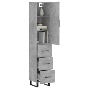 Credenza Grigio Cemento 34,5x34x180 cm in Legno Multistrato 3198877