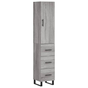 Credenza Grigio Sonoma 34,5x34x180 cm in Legno Multistrato 3198879