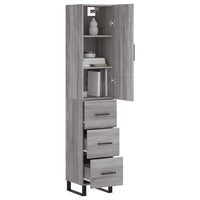 Credenza Grigio Sonoma 34,5x34x180 cm in Legno Multistratocod mxl 78087