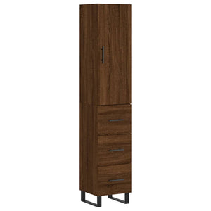 Credenza Rovere Marrone 34,5x34x180 cm in Legno Multistrato 3198880