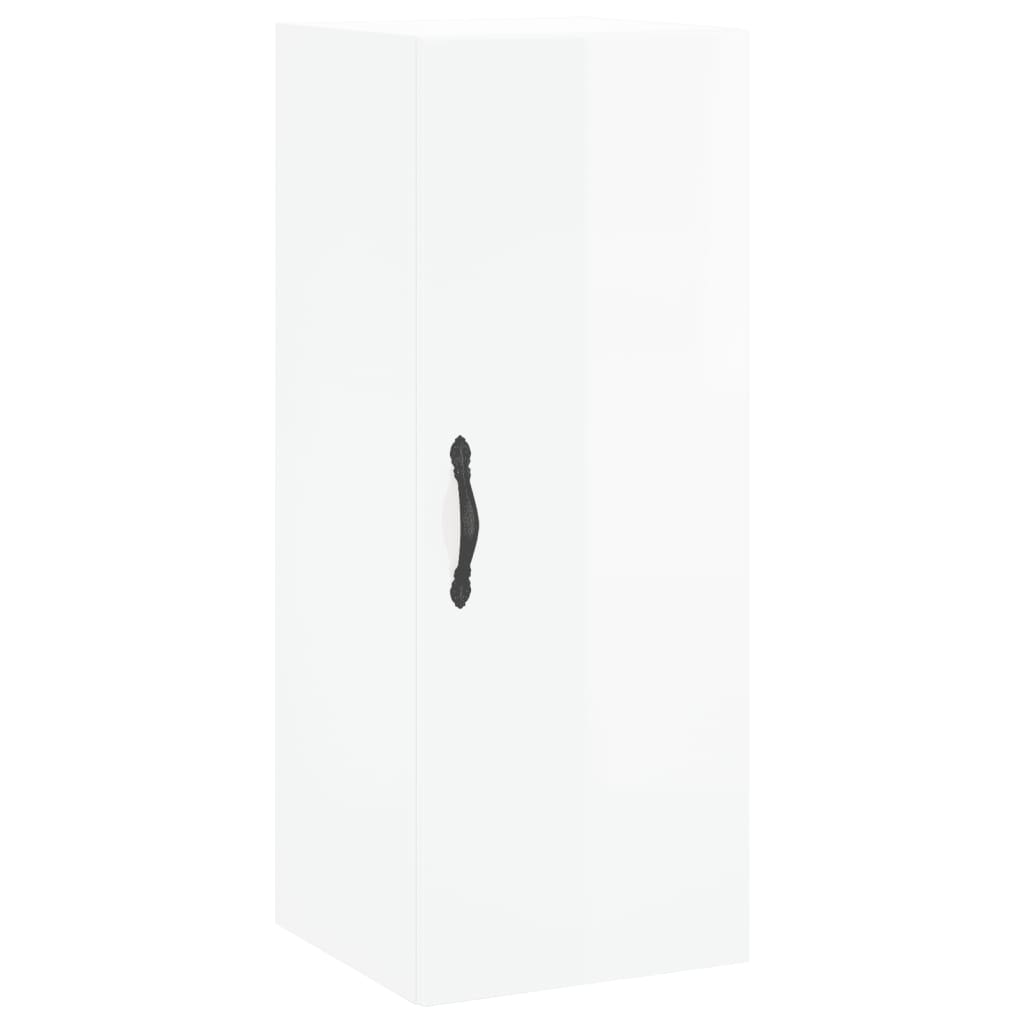 Credenza 34,5x34x180 cm in Legno Multistrato Bianco Lucido 3198883