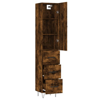 Credenza cassettiera mobile contenitore organizer cucina soggiorno salotto alto 345 x 34 x 180 cm legno ingegnerizzato marrone 02_0033346