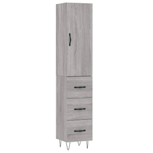 Credenza Grigio Sonoma 34,5x34x180 cm in Legno Multistratocod mxl 83620