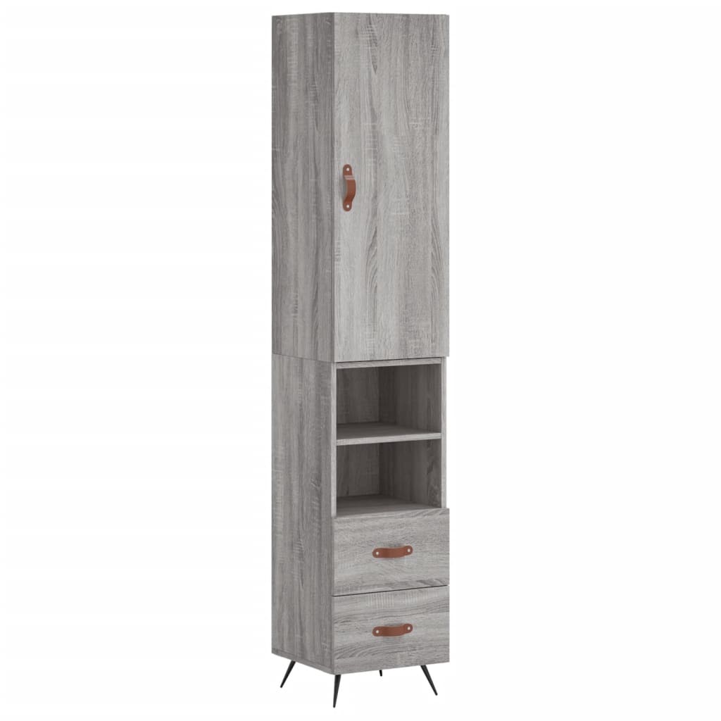 Credenza Grigio Sonoma 34,5x34x180 cm in Legno Multistrato 3198895