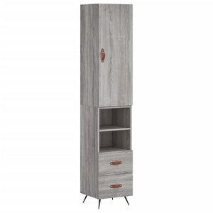Credenza Grigio Sonoma 34,5x34x180 cm in Legno Multistrato 3198895