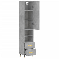 Credenza Grigio Cemento 34,5x34x180 cm in Legno Multistrato 3198901