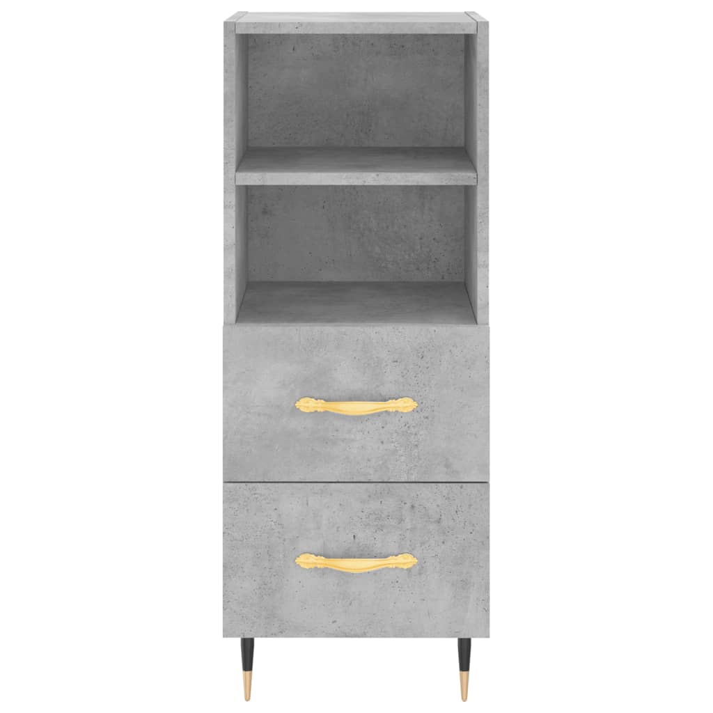 Credenza-Buffet-Armadio da cucina Grigio Cemento 34,5x34x180 cm in Legno Multistrato 443595