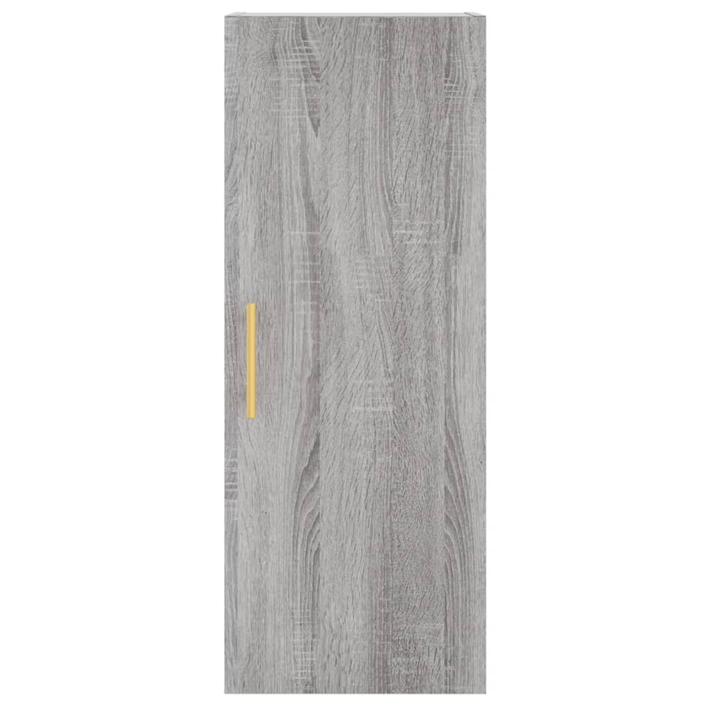 vidaXL Credenza Grigio Sonoma 34,5x34x180 cm in Legno Multistrato